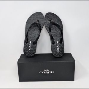 Coach black flipflop size 8M